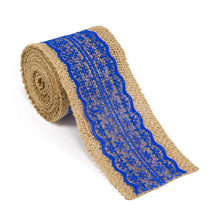 Load image into Gallery viewer, Burlap Ribbon Roll With Lace (12 Colors)
