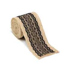 Load image into Gallery viewer, Burlap Ribbon Roll With Lace (12 Colors)
