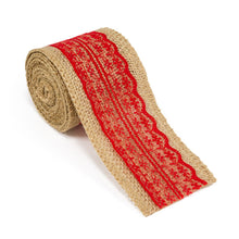 Load image into Gallery viewer, Burlap Ribbon Roll With Lace (12 Colors)
