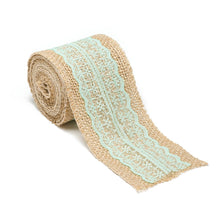 Load image into Gallery viewer, Burlap Ribbon Roll With Lace (12 Colors)
