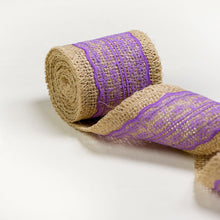 Load image into Gallery viewer, Burlap Ribbon Roll With Lace (12 Colors)
