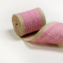 Load image into Gallery viewer, Burlap Ribbon Roll With Lace (12 Colors)
