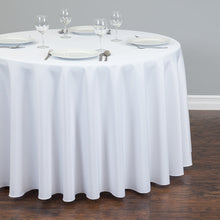 Load image into Gallery viewer, Bargain 108 In. Round Polyester Tablecloth White
