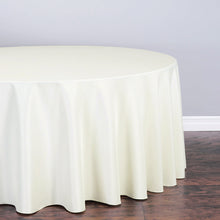Load image into Gallery viewer, Bargain 108 In. Round Polyester Tablecloth Ivory
