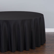 Load image into Gallery viewer, Bargain 120 In. Round Polyester Tablecloth Black
