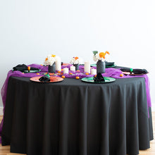Load image into Gallery viewer, Bargain 108 In. Round Polyester Tablecloth Black
