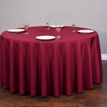 Load image into Gallery viewer, Bargain 108 In. Round Polyester Tablecloth Burgundy
