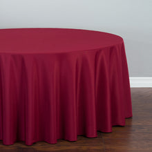 Load image into Gallery viewer, Bargain 108 In. Round Polyester Tablecloth Burgundy
