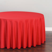 Load image into Gallery viewer, Bargain 108 in. Round Polyester Tablecloth Red
