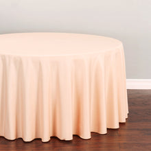 Load image into Gallery viewer, Bargain 108 in. Round Polyester Tablecloth Peach
