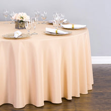 Load image into Gallery viewer, 120 in. Round Polyester Tablecloth Peach
