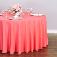 Load image into Gallery viewer, 132 in. Round Polyester Tablecloth Coral
