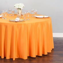Load image into Gallery viewer, 120 in. Round Polyester Tablecloth Orange

