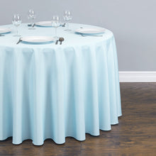 Load image into Gallery viewer, Bargain 108 In. Round Polyester Tablecloth Baby Blue
