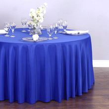Load image into Gallery viewer, 120 in. Round Polyester Tablecloth Royal Blue
