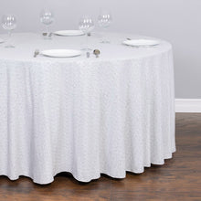 Load image into Gallery viewer, 120 in. Round Sequin Tablecloth White
