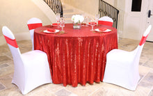 Load image into Gallery viewer, 120 in. Round Sequin Tablecloth (9 Colors)
