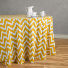 Load image into Gallery viewer, Bargain 120 in. Chevron Round Cotton Tablecloth (9 Colors)
