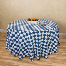 Load image into Gallery viewer, 120 in. Checker Board Round Cotton Tablecloth (3 Colors)
