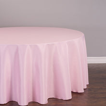 Load image into Gallery viewer, 132 in. Round Polyester Tablecloth Light Pink
