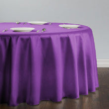 Load image into Gallery viewer, 132 in. Round Shantung Silk Tablecloth (12 Colors)
