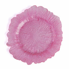 Load image into Gallery viewer, Pink Coral Glass Charger Plate 4/Pack
