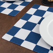 Load image into Gallery viewer, 13 X 19 in. Checker Board Cotton Placemats 4/Pack (4 Colors)
