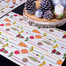 Load image into Gallery viewer, 13 X 19 in. Christmas Holiday Cotton Placemats 4/pack (7 Patterns)
