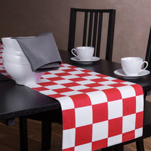 Load image into Gallery viewer, 13 X 90 in. Red &amp; White Checker Board Table Runner
