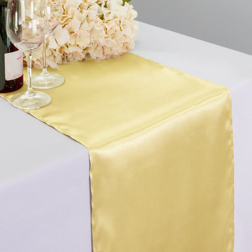 14 x 108 in. Satin Table Runner Gold