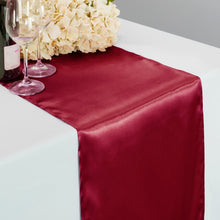 Load image into Gallery viewer, 14 x 108 in. Satin Table Runner Burgundy
