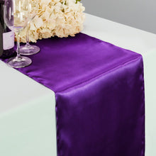 Load image into Gallery viewer, 14 x 108 in. Satin Table Runner Purple
