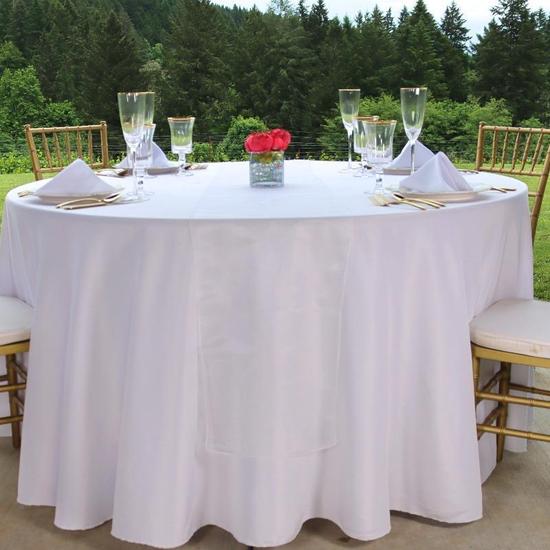 Bargain 14 x 108 in. Organza Table Runner White