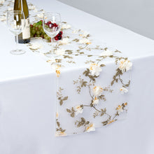 Load image into Gallery viewer, 14 x 108 in. Sheer with Pink Roses Table Runner
