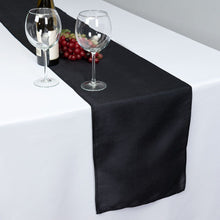 Load image into Gallery viewer, 14 X 108 in. Shantung Silk Table Runner Black
