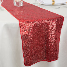 Load image into Gallery viewer, 14 X 108 in. Sequin Table Runner Red
