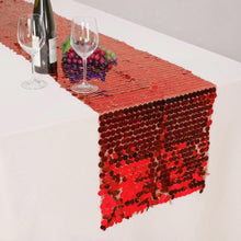 Load image into Gallery viewer, 14 x 108 in. Payette Sequin Table Runner Red
