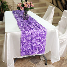 Load image into Gallery viewer, 14 X 108 in. Rosette Satin Table Runner (12 Colors)
