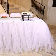 Load image into Gallery viewer, 14 ft. Tulle Tutu Table Skirt Blush Pink
