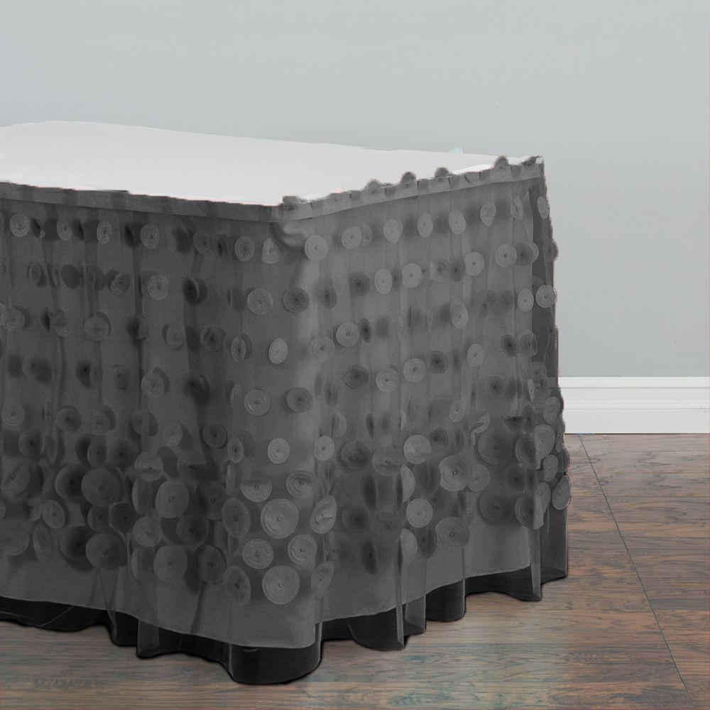 17 ft. Cascading Ripples Table Skirt Black