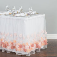 Load image into Gallery viewer, 21 ft. Tulle Rose Table Skirt Pink
