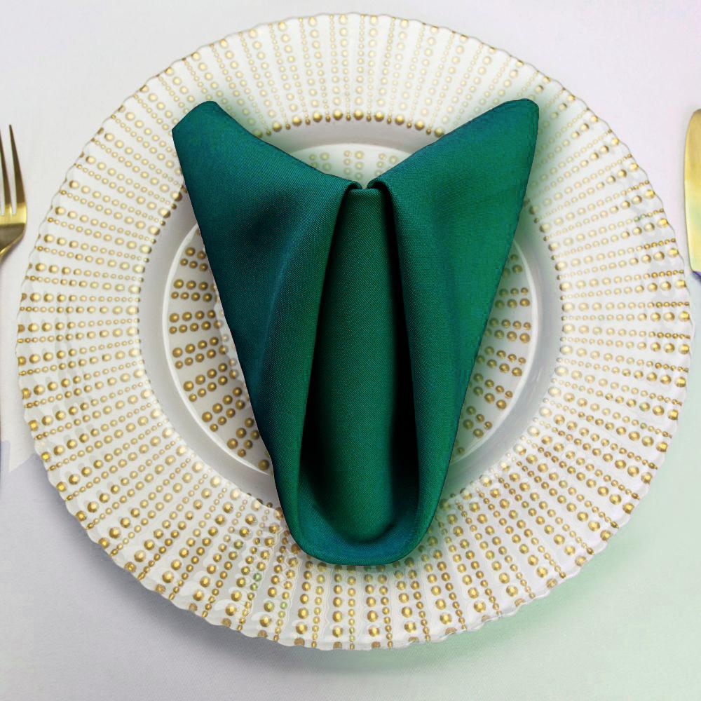 Bargain 20 in. Polyester Napkin Hunter Green (12 pack)