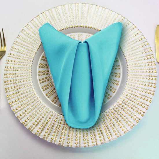 Bargain 20 in. Polyester Napkin Turquoise (12 pack)