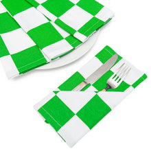 Load image into Gallery viewer, 20 X20 in. Checker Board Cotton Napkins 4/Pack (4 Colors)
