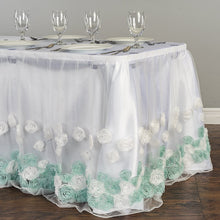 Load image into Gallery viewer, 21 ft. Tulle Rose Table Skirt (2 Colors)
