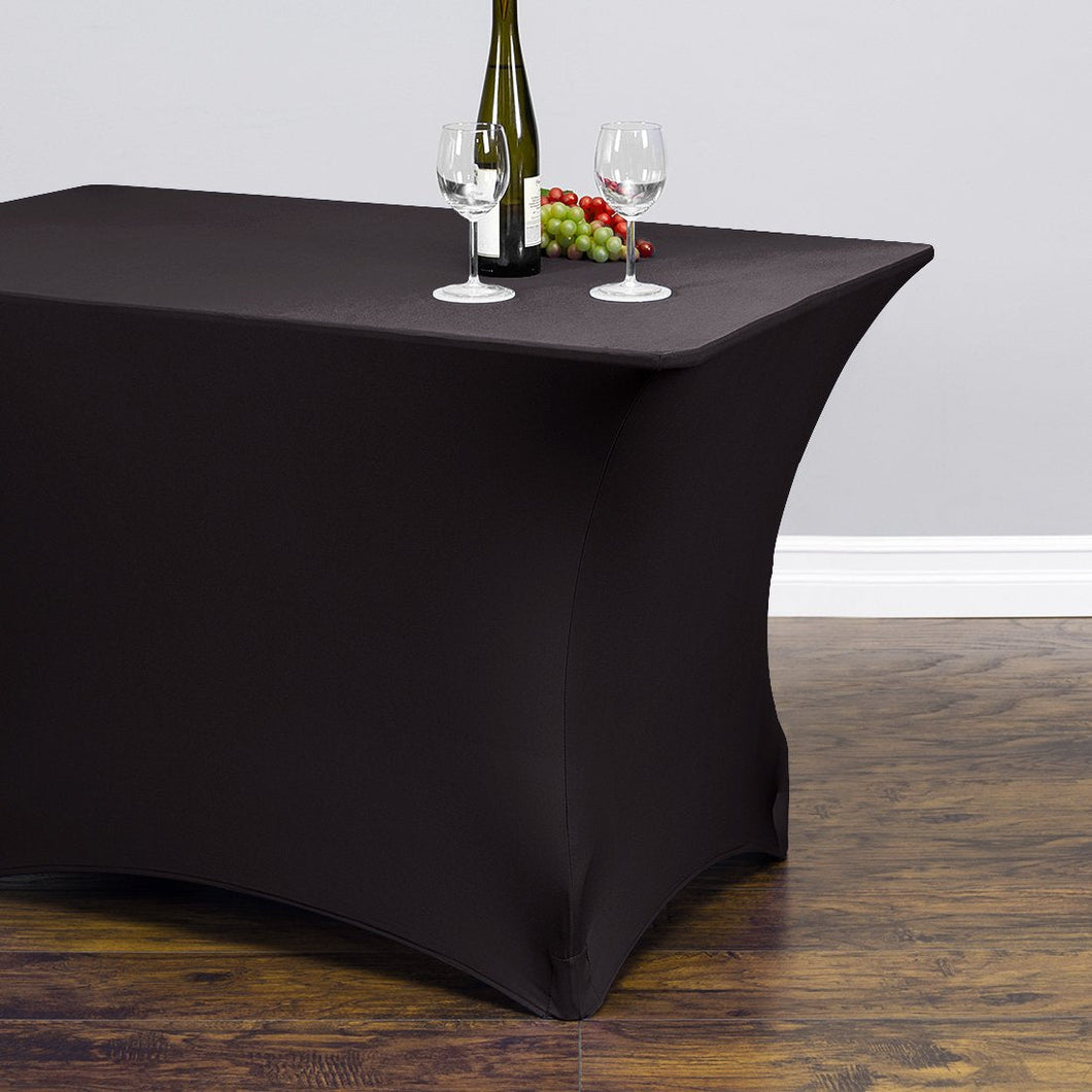 Bargain 8 ft. Rectangular Stretch Tablecloth Black