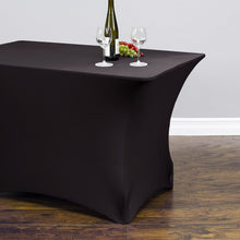 Load image into Gallery viewer, 4 ft. Rectangular Stretch Tablecloth Black
