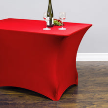 Load image into Gallery viewer, 6 ft. Rectangular Stretch Tablecloth Red
