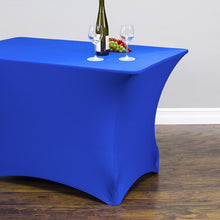 Load image into Gallery viewer, 6 ft. Rectangular Stretch Tablecloth Royal Serenity Blue
