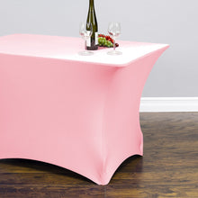 Load image into Gallery viewer, 4 ft. Rectangular Stretch Tablecloth Pink
